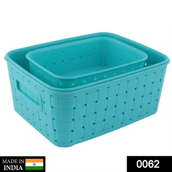 062 Smart Baskets for Storage(Set of 3) Sky Blue 