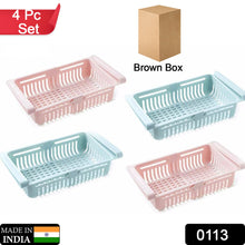 Fridge Organizer Drawer - Adjustable Fridge Storage Basket ( 4pc Set )