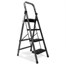 Carbon-Series 4-Step Folding Ladder for Home & Office with Wide Anti-Skid Steps