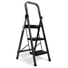 Carbon-Series 3-Step Folding Ladder for Home & Office with Wide Anti-Skid Steps