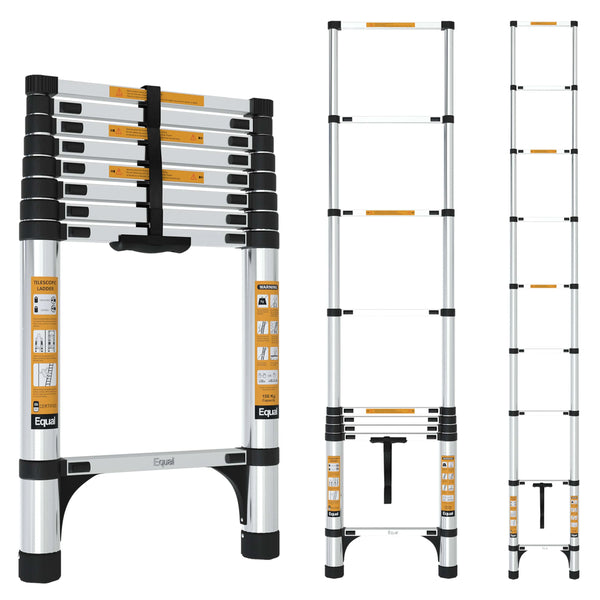 9 Steps Single Side Compact & Foldable Telescopic Ladder