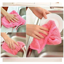 6203  Microfiber wash Basin Hanging Hand Kitchen Towel Napkin Microfiber Cloth Cartoon Animal Hanging Dishcloths Kitchen Accessories ( 1pc ) 