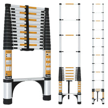 15 Steps  Aluminium  Single Side Compact & Foldable Telescopic Ladder