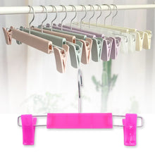 Hanger Double Clip Trouser Rack, Plastic Drying Rack, Trouser Clip Wardrobe Storage Stainless Steel Rotating Hook, Removable Clip (1 Pc)