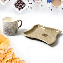 Minto Ceramic Tea / Cups Set Including Plastic Serving Platter, Milk Cup / Mug, Coffee Cup, Tea Cup BPA Free Food Grade, or Outdoor for Household Gift For Birthday (3 Pcs Set)