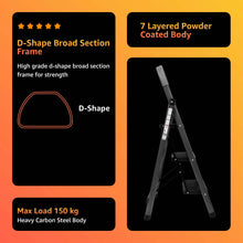 Carbon-Series 3-Step Folding Ladder for Home & Office with Wide Anti-Skid Steps