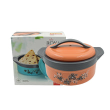 Casserole Box for Food Searving Inner Steel Insulated Casserole Hot Pot Flowers Printed Chapati Box for Roti Kitchen (Approx 2500 ml)