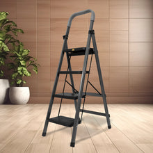 Carbon-Series 4-Step Folding Ladder for Home & Office with Wide Anti-Skid Steps