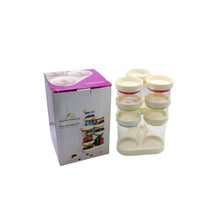 Multipurpose Plastic Transparent Storage Containers Masala Box Dabba Spice, Plastic Masala Spices Container Set Capacity With Airtight Lid Kitchen Pantry Organizer For Salt Mukhwas Box With Tray (8 Pc Set)