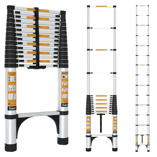 20.5 FT Aluminum Folding Telescopic Ladder 15 Steps