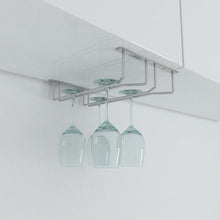 5266 Wine Glass Holder Hanging Drinking Glasses Stemware Rack Under Cabinet Storage Organizer Double Row For Baar & cafes Use 