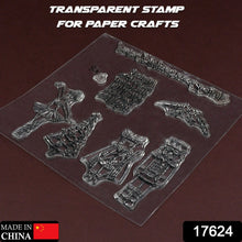 Reusable Rubber Stamp, TPR Stamp DIY Accessories Good Stamping Effect DIY Transparent Stamp Stick Repeatedly for Envelope for Diary for Invitation Letter, Photo Album Decoration for Paper Crafts (Mix Design / 1 Set)