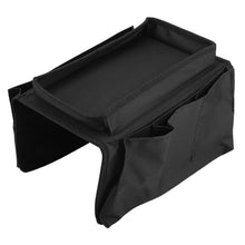 Sofa Arm Rest Hanging Storage Bag, Storage Bag for Sofa Ideal for Sorting Magazines iPad Books (Black)