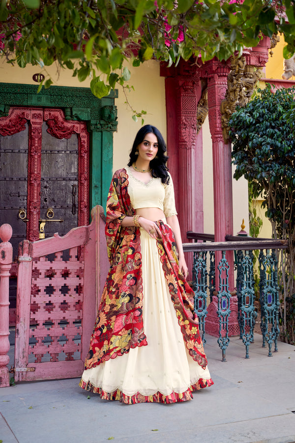WT Vichitra Silk Lehenga For Women