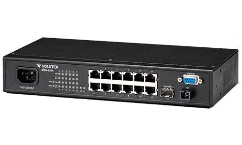 MEN 5214 12 port 10/100 + 1 slot Gigabit SFP + 1 port 100FX Managed Access Switch