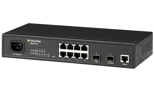 MEN 4210 8 Port 10/100Base-TX, 1 Gigabit SFP, 1 100FX/Gigabit SFP Managed Access Switch