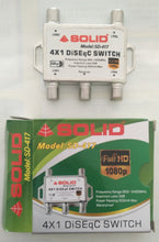 Solid DiSEqC Switch 4 in 1 Full HD Satellite LNB Multi-Switch