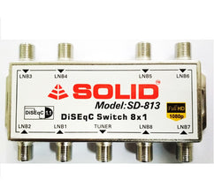 Solid DiSEqC Switch 8 in 1 Full HD LNB Multi-Switch