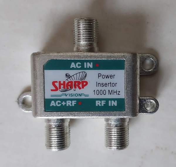 Sharp Vision 2 Input 1 Output Rf Power Inserter, For Cable Tv, Coaxial