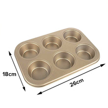 2573 Round Shape Carbon steel Muffin Cupcake Mould Case Bakeware 