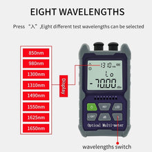 Optrotech 3 in 1 Optical Power Meter with Laser Light FC/SC Universal Interface Visual Fault Locator 2mw Vfl Lan Tester Rj45 Network Cable Tester Rj45 Optical Multi Meter