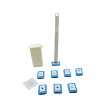 Toilet Brush Wand, Toilet Brush Kit with 8 Count Disposable Toilet Refills Heads