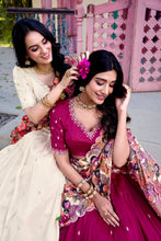 PNK Vichitra Silk Lehenga For Women