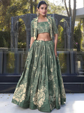 BGN Tussar Silk Floral Printed Lehenga For Women