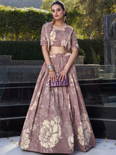 ONN Tussar Silk Floral Printed Lehenga For Women