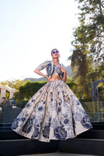 CRM Tussar Silk Floral Printed Lehenga For Women