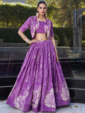 PRL Tussar Silk Floral Printed Lehenga For Women