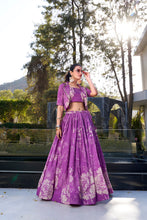 PRL Tussar Silk Floral Printed Lehenga For Women
