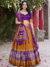 MST Tussar Silk Patola Printed Lehenga For Women