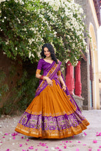 MST Tussar Silk Patola Printed Lehenga For Women