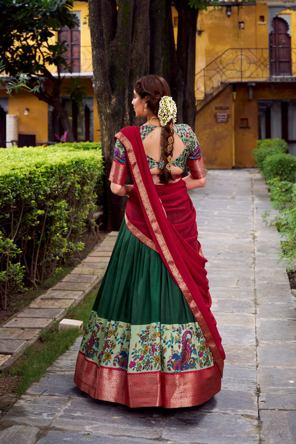 GRN Aastha Silk Printed Lehenga For Women