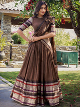 BRN Pure Chanderi Plain Lehenga For Women