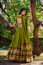 MND Pure Chanderi Plain Lehenga For Women