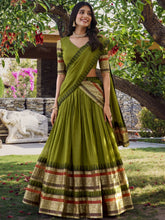 MND Pure Chanderi Plain Lehenga For Women