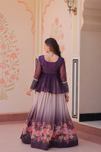 7137 Chiffon Floral Printed Lehenga For Women