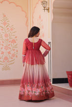 7137 Chiffon Floral Printed Lehenga For Women