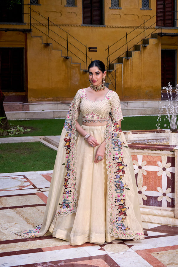 Raspberry Plain Lehenga For Women
