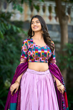 LPI Tussar Silk Floral Printed Lehenga For Women