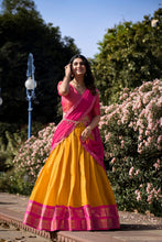 YLW Kanchipuram Lehenga For Women