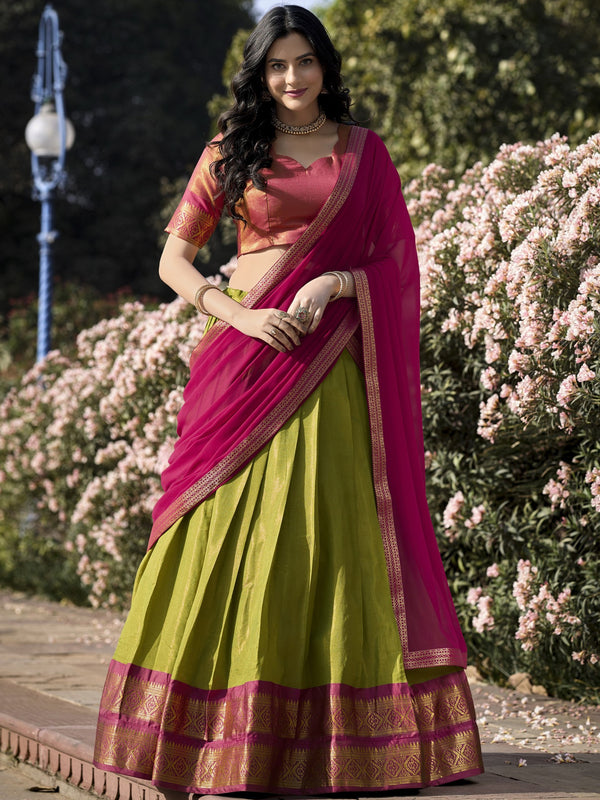 PST Kanchipuram Lehenga For Women