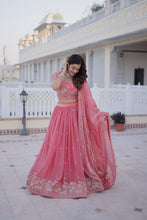 Fendi Silk Thread Embroidered Lehenga With Dupatta  JPG