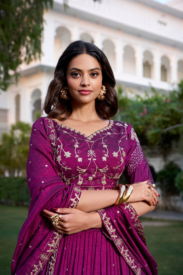 Win Vichitra Silk Lehenga For Women