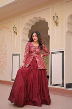 Purple / Maroon Pure Shimmer Lehenga For Women