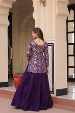 Purple / Maroon Pure Shimmer Lehenga For Women