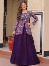 Purple / Maroon Pure Shimmer Lehenga For Women