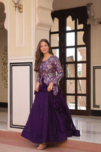 Purple / Maroon Pure Shimmer Lehenga For Women